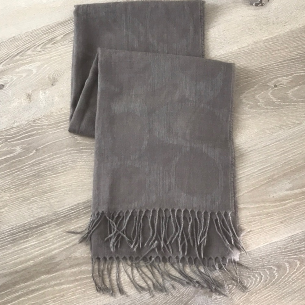 COACH cashmere scarf with iconic “C” design